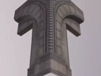 Groundfloor CornerArchShop Low-poly 3D model