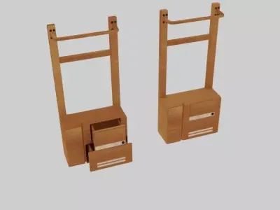 Surf Cabinet Padle Low-poly 3D model