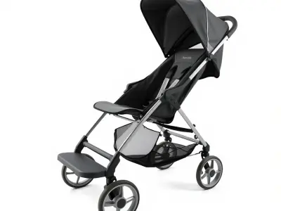 Umbrella Stroller with Ergonomic Footrest model pack Low-poly 3D model