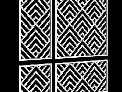 Arabic Islamic pattern decorative gold plaster 3D model