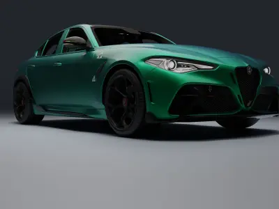 Alfa Romeo Giulia GTAm Low-poly 3D model