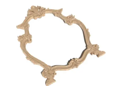 Frame-025 gold ornate frame 3D model