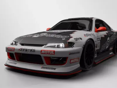 Nissan Silvia s15 Low-poly 3D model