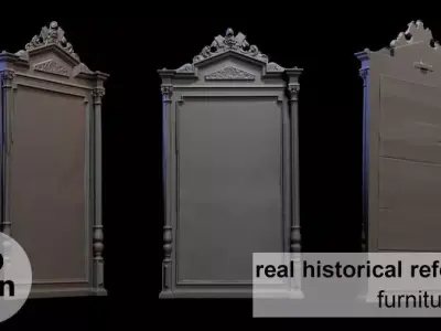 Furniture 048 wooden mirror frame 3D print model