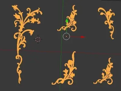 Classic decor ornament v-02 3D model 3D model