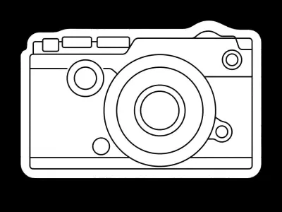 Camera Neon Sign 3D model