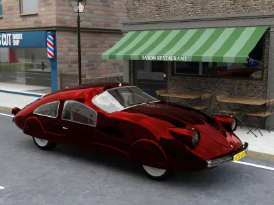 Atomic Car - Blue Angel 3D model