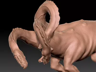 Hydra playing fetch 3D model
