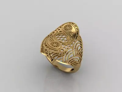 Women Plain Ring Ready STL Models Womens Ring 3d models 3D print model 35
