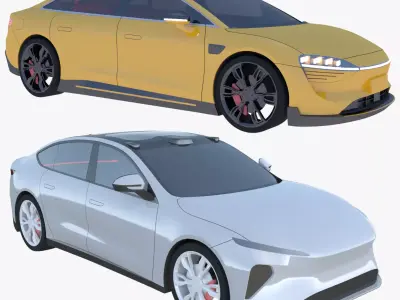 Nio ET7 and Luxeed S7 3D Model Pack