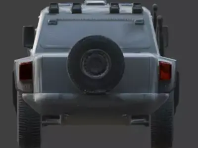 Cyberpunk Performance SUV 3D Model Low-poly 3D model