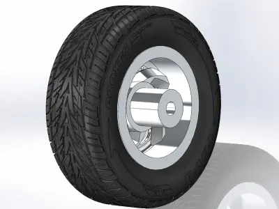 Wheels for scale model of truck F150 1993 3D print model