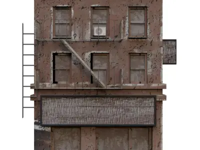 Old building Free low-poly 3D model