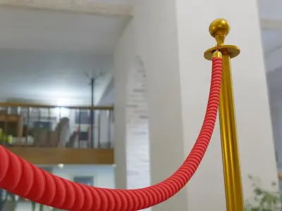 Queue Separator Pedestal - Organizador de Fila Low-poly 3D model