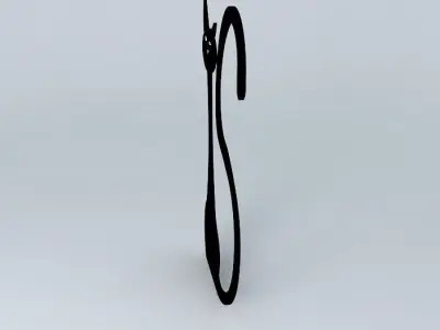 Wood cat wall decor Free 3D model