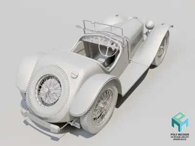 Riley 1935 classic car 3D model