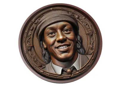 Ronaldinho Footballer Medallion 3D print model