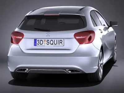 Mercedes-Benz A-Class 2017 VRAY 3D model