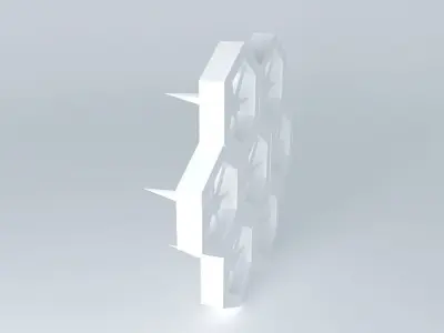 spiked, spoked, polygon assembly 3D model