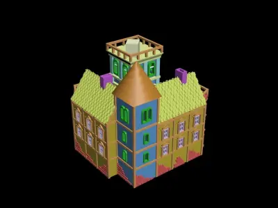 Medieval House 38 3D print model 3D model