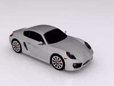 porsche cayman S Low-poly 3D model