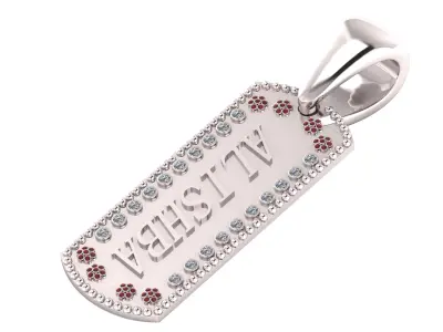 personalized name pendant 3D print model