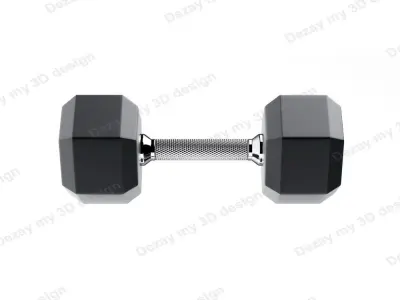 Set of dumbbells for sports 3D model