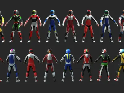 Racing Sport Car Low-poly 3D model