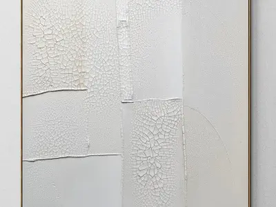 Plaster two square photo frames 15 Low-poly 3D model