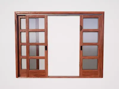 Sliding doubledoor 04 3D model