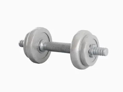 Metal Dumbbell 03 Low-poly 3D model