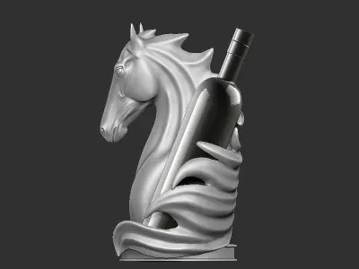 Wine HolderHorse Stand  3D print model