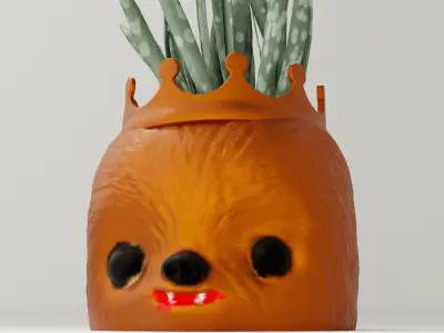 plant pot holder 90 Chewbacca 3D print model