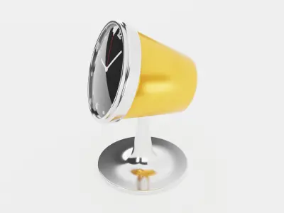 Retro Table Clock 3D model