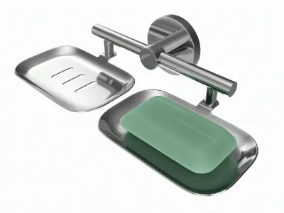 Bathroom Double Soap Holder 02 3D model