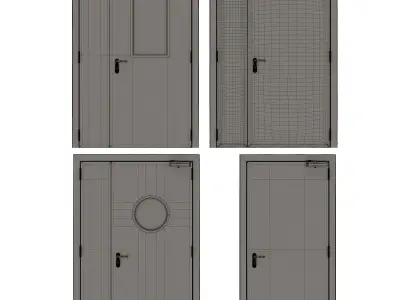 Fire doors 3D model
