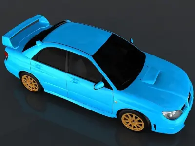 Subaru Impreza WRX STI Low-poly 3D model