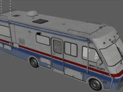 80s motorhome Low-poly 3D model