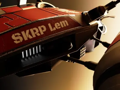 Game Ready Starship LEM Low-poly 3D model