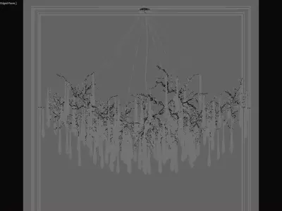 Luxury Crystal Branch Chandelier Modern Ceiling Light 3D Model 3D model