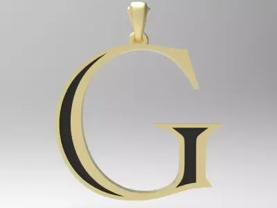 Alphabet Latin G 3D print model