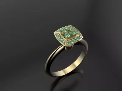 Women quad ring 3D print model