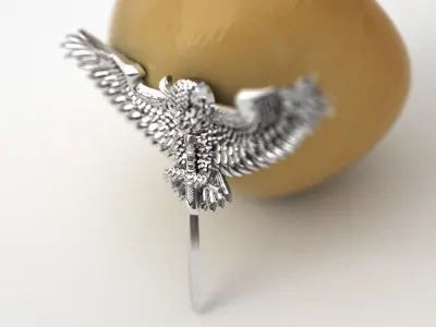 Fighting eagle owl  3D print model