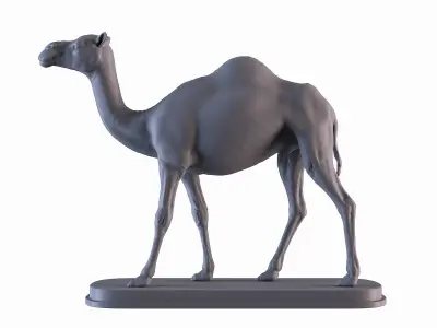 Camel statue of 3D print model