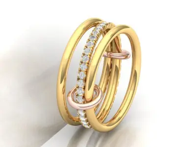 Multi Band Ring 3D print model purchase