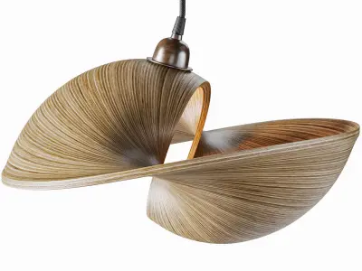 Udara Bamboo Shell Lampshade 40 3D model