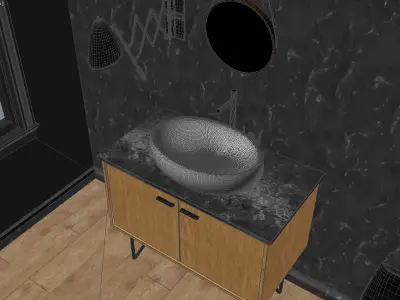 Luxury bathroom 0135 3D model