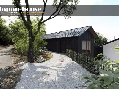Japan house full CGI 3D model