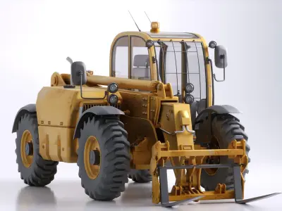 Photorealistic Telehandler 3D Model - Elevate Your Designs 3D model