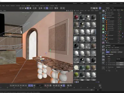 Interior scene kitchen  3D model
